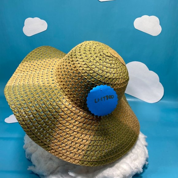 Leather Heart Applique Paper Straw Tie Dyed Sun Hat - Picture 5 of 10